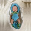 MYREBABY Reborn Silicone Baby Doll Boy,7 Inch Doll Mini Realistic