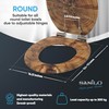 SANILO Wooden Toilet Seat with Soft Close [ROUND] - Decorative,