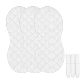SUNTUE Changing Pad Liner,Peanut Shape Changing Pad Cover,Waterproof,Washable,Thicker and Non-Slip,Chaning Pad Liners -White 3 Pack