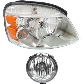Evan Fischer Passenger Side Headlight Kit for Ford Freestar 2004-2007 Halogen With bulb(s) W/Fog Light Replaces# 7F2Z13008A 1F2Z13200AA