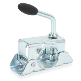 Uxsiya Jockey Wheel Prop Mount, Clamp Split Fixing Bracket Professional Rustproof Practical High Strength 48mm/1.89in for RV for Trailer Other means of transportation