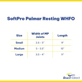 Brace Direct SoftPro Palmar Resting WHFO L3807, L3809 - Support and Alignment for Wrist and Hand Contractures- Thumb Adduction- Adjustable & Lightweight Bend To Fit Brace - OCSI