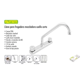 Lion Tools Mezcladora Fregadero Cuello Corto De Abs Lion Tools