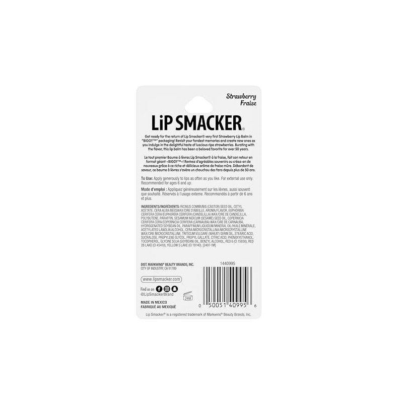Lip Smacker Bálsamo Labial Biggie - Fresa