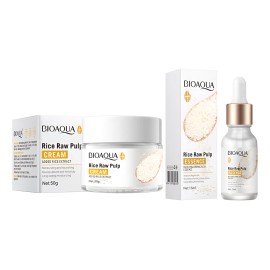 Crema Hidratante Facial Cruda Con Pulpa De Arroz Bioaqua