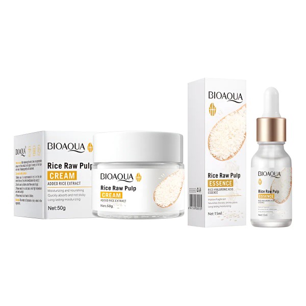 Crema Hidratante Facial Cruda Con Pulpa De Arroz Bioaqua