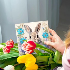 ycyingcheng 5D Diamond Painting Mother's Day Birthday Cards, Thank You Cards Christmas Cards Valentine's Day, DIY Diamond Painting Christmas Cards, Invitation to Wedding Party Favors