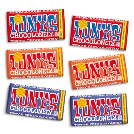 Tony's Chocolonely - Top 3 Milk Chocolate Bundle - Belgium Chocolate, No Artificial Flavoring, Fairtrade & B Corp Certified - 6.35 Oz, 6 Bars