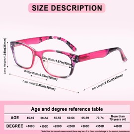 BLOEXCLU 6 Pack Reading Glasses for Women Men Blue Light Blocking Spring Hinge Computer Readers, Anti Eyestrain/Glare (6 Mixed C2, 1.5, Diopters)