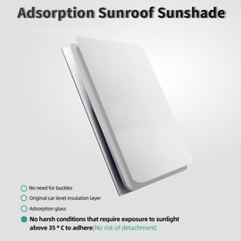 LAST CALL Foldable Sunroof Sunshade Compatible for Volvo XC40 2017-2024 EX40 Accessories, UV and Heat Reflective Roof Sunshade for XC40 Accessories Sunroof Shade (Beige)