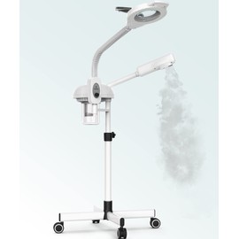 TASALON Professional 2 in 1 Facial Steamer With 5X Magnifying Foldable Arm, Ozone Mist Steamer for Face, Salon Spa Beauty Skin Care Equipment