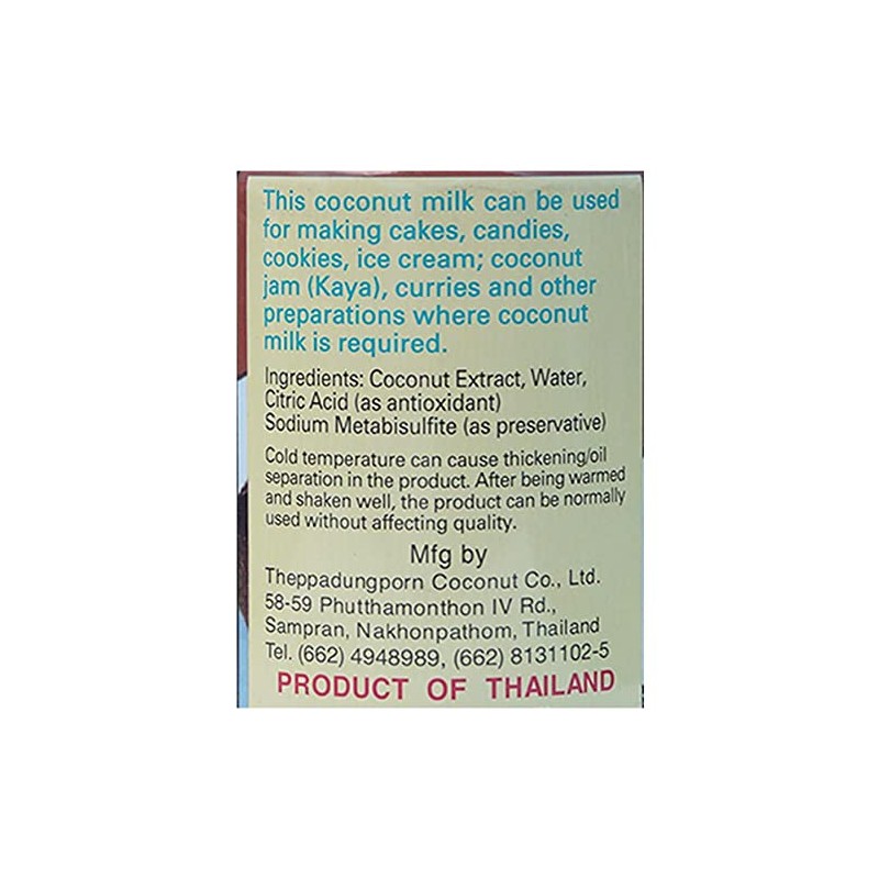 Chaokoh Coconut Milk, 13.5 Fl Oz (Pack of 8)