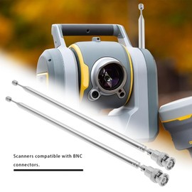 Create idea 2pcs BNC Telescopic Handheld Portable Antenna 7 Sections 100cm for CB Radio Scanner Amateur Radio Two-Way Radio Mobile Scanner FM Transmitter