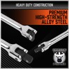 HORUSDY 3-Piece Breaker Bar Set with 180° Rotatable Head, 1/4'',