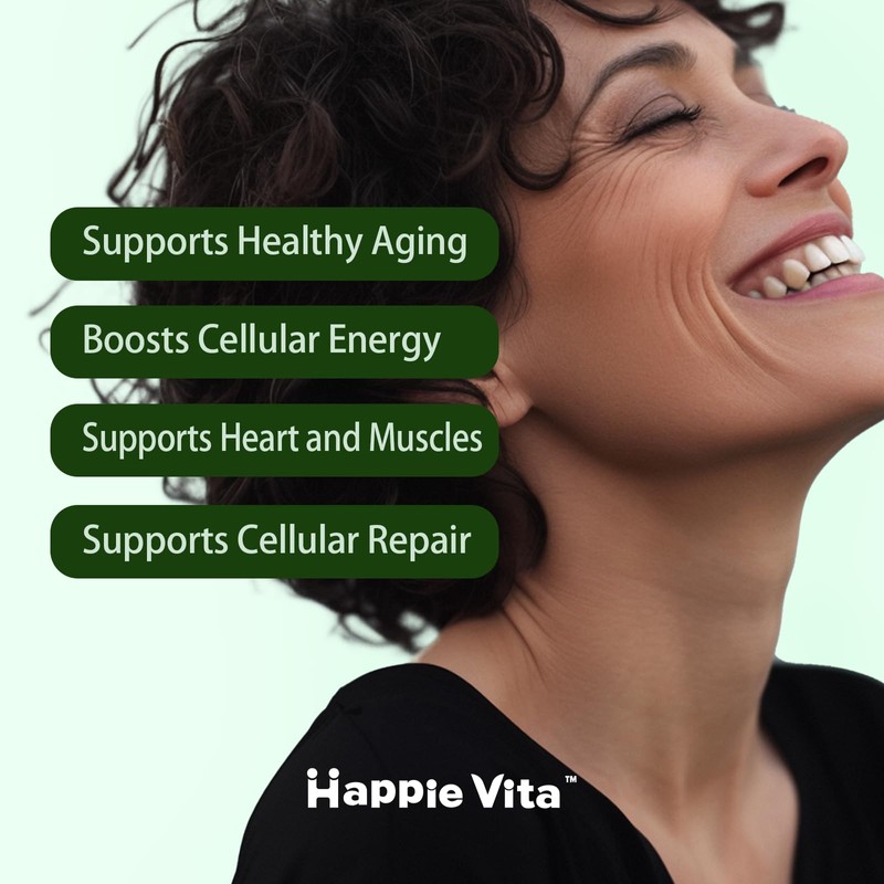 HappieVita Liposomal NAD+ with Resveratrol - NMNH Supplement Alternative -