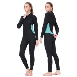 FLEXEL One Piece Full Body Wetsuit for Women Men 3mm 3/2mm 5/4mm Neoprene Thermal Swimsuits in Cold Water for Diving Surfing Swimming Snorkeling