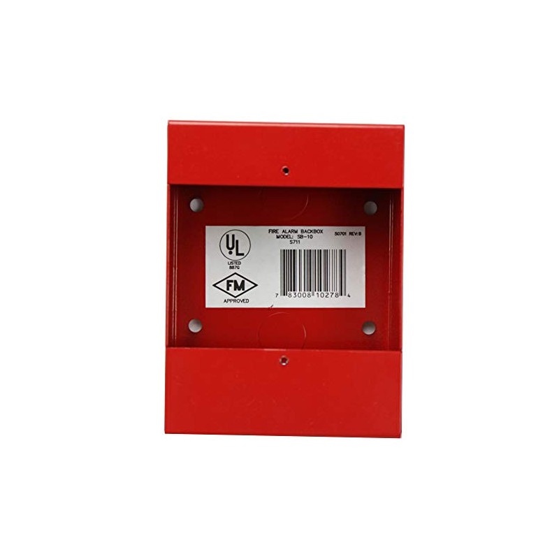 Fire Lite Alarms SB-10 Red Fire Alarm Pull Station Metal