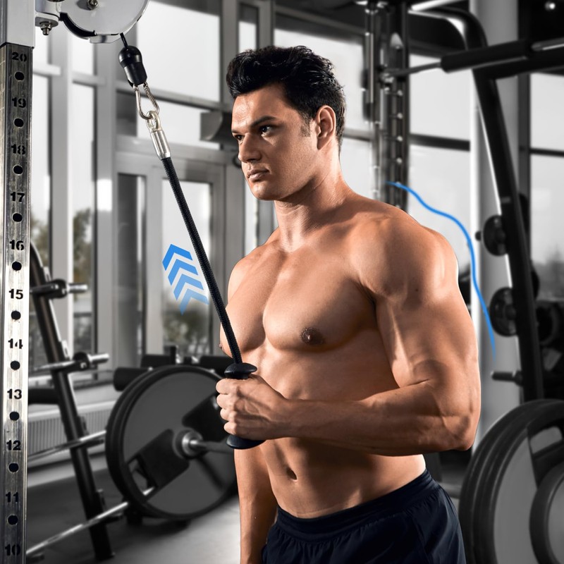 HXD-ERGO Single Tricep Rope, 2 Pieces Ergonomic Heavy Duty Tricep