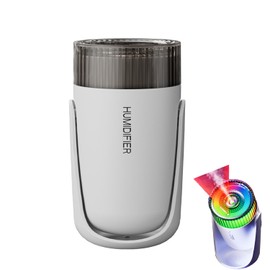 Viewmoi Humidifier with Starry Sky Projection, 360° Rotating Nozzle, Auto Shut-Off, USB-Powered (White)