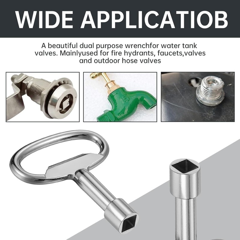 Pack of 2 Square Keys, 8 mm Square Key Valve,