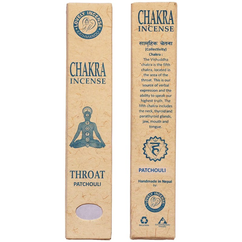 Chakra Incense Sticks, Set of 7 x 15 Pieces, Handmade