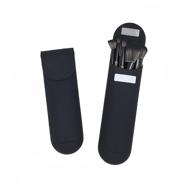 SUSOYAOCHEN Silicone Makeup Brush Bag,Large Capacity Makeup Bag for Women,