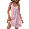 OFEEFAN Pink Dress for Women Summer Spring Leopard Print Fashion