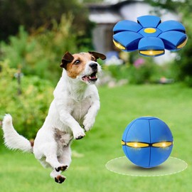BADWALT 2PCS Dog Flying Disc Toy, Pet Toy Flying Saucer Ball with 3 Light for Dogs, Dog Toy Outdoor Toy Doggy Disc Ball, Outdoor Games