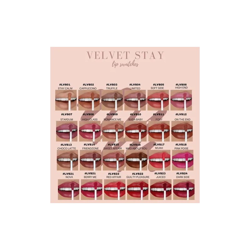Beauty Creations Labial Líquido Velvet Stay Lip Paint Color 01