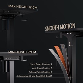SOHOMACH Electric Standing Desk - Adjustable Height with Memory Preset, 55 x 24 Inches Ergonomic Design Stand Up Home Office Standing Desk