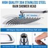 G-Promise All Metal 16 Inch Rain Shower Head with Adjustable