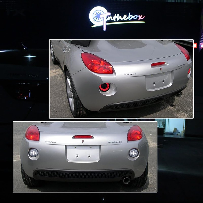 GTINTHEBOX Clear Lens Rear Bumper Reflector Tail Brake Reverse Backup