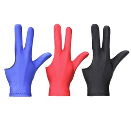 MFUOE 3Pairs Billiard Gloves 3Fingers Snooker Glove Billiard Accessories Help Cue Prevent Palm Slip Table Glove for Man Woman Professionals