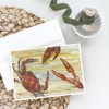 Caroline's Treasures Crab, Shrimp, Oyster Yellow Sky Greeting Cards and