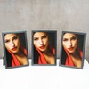 levandeo Bilderrahmen 15x20cm Alu Aluminium Silber Fotorahmen Glasscheiben Portraitrahmen Portrait