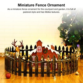 aqxreight Valla en Miniatura de 10 Piezas, Valla en Miniatura para árbol de Navidad, Adorno de Valla Pequeña de Plástico Decorativo Rústico Realista para árbol de Navidad del Centro