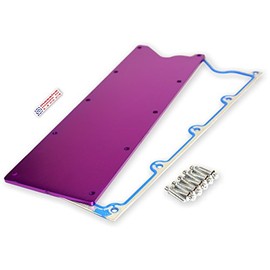 Massive Trophy GM LS Valley Cover Plate Solid Knock Sensor Eliminate Carb EFI Compatible w/GM Chevy GM LS 1 2 6 Gen III 3 4.8 5.3 5.7 6.0 X LQ4 LM7 (Purple Limited)