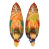 1 Pair Wooden Mandarin Duck Ornament Water Based Paint Romantic