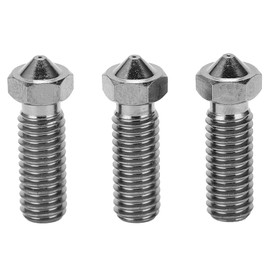 3pcs 0.2/0.3/0.4/0.5/0.6/0.8/1.0mm M6 Volcano Nozzle 3D Printer Nozzle 1.75mm High Flow Nozzle Hardened Steel 3D Printer Extruder Nozzle for Anycubic, Artillery (0.6mm)