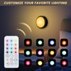Totahow RGBW Color Changing Puck Lights with Wireless Remote -