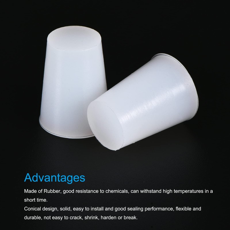 sourcing map Pack of 2 Cone Plugs 15 mm to