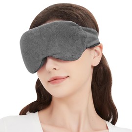 MORLIDEN Microwave Warm Eye Compress for Dry Eyes, Microwave Heated Eye Mask for Dry Eyes Therapy Mask with Flaxseed, Work with Relieve Dry Eyes, Blepharitis & Stye Eye Treatment (Gray)