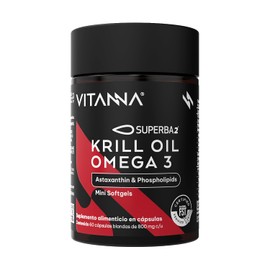 Krill Oil Superba 2 | Antártico Premium | Alta Biodisponibilidad Con Fosfolípidos Y Astaxantinas | Certificado Fst 60 Softgels | 1600 Mg Por Porción | Omega Krill | Suministro para 1 mes