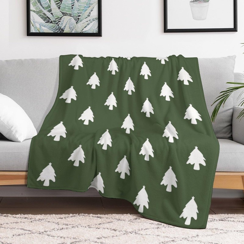 TXZZCHO Christmas Blanket Funny Christmas Tree Green Flannel Throw Blanket