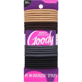 Goody Ouchless trenzado Java Bean elástico, neutro, 30 unidades
