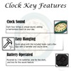 Clockswise 12" Round Decorative Singing Bird Wall Clock Battery-Operated with