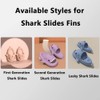 1 Pair Shark Slide Fins, 3D Shark Fin Top Fin