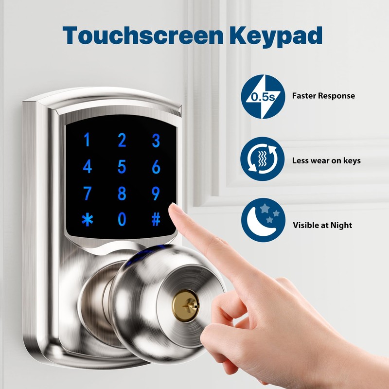 Hidalife Keyless Entry Door Lock with Code, Keypad Door Lock
