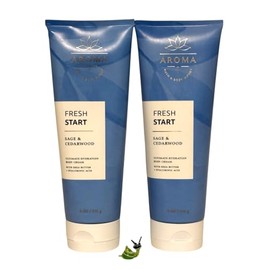 2 Aromatherapy FRESH START SAGE CEDARWOOD cream Ultimate Hydration Bath & Body Cream 8 fl oz