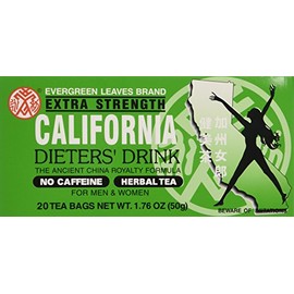 1 BOX CALIFORNIA DIETERS' DRINK EXTRA STRENGTH TEA 1.76 OZ